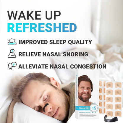 Wellness360™ Magnetic Nasal Breathing Strip - Anti Snoring, Boosts Oxygen Intake, Helps Sleep Apnea